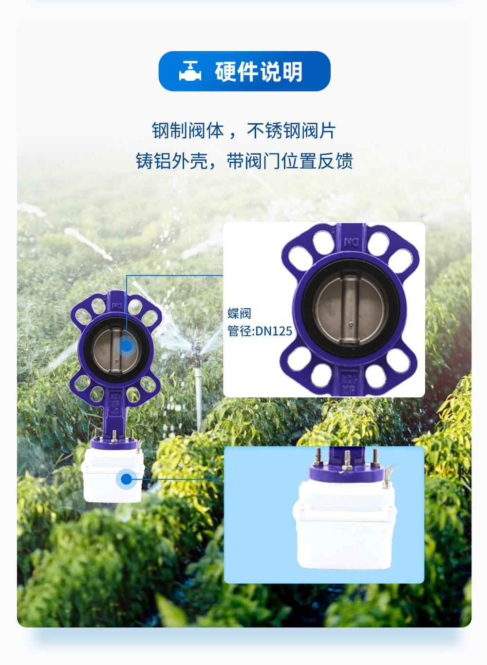 鋼制閥體 ，不銹鋼閥片，鑄鋁外殼，帶閥門位置反饋