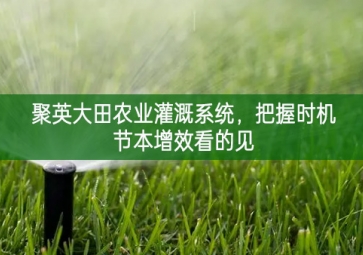 「智慧農(nóng)業(yè)」聚英大田農(nóng)業(yè)灌溉系統(tǒng)，把握時(shí)機(jī)節(jié)本增效看的見(jiàn)